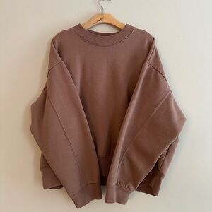 Brown Crew-Neck Sweatshirt